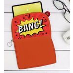 BK Gift Pop Art Tasarımlı Taşınabilir Koruyucu Tablet Kılıfı & Organizer Çanta - Turuncu-13