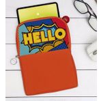 BK Gift Pop Art Tasarımlı Taşınabilir Koruyucu Tablet Kılıfı & Organizer Çanta - Turuncu-16