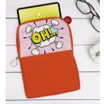 BK Gift Pop Art Tasarımlı Taşınabilir Koruyucu Tablet Kılıfı & Organizer Çanta - Turuncu-1