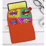 BK Gift Pop Art Tasarımlı Taşınabilir Koruyucu Tablet Kılıfı & Organizer Çanta - Turuncu-2