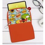 BK Gift Pop Art Tasarımlı Taşınabilir Koruyucu Tablet Kılıfı & Organizer Çanta - Turuncu-3