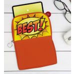 BK Gift Pop Art Tasarımlı Taşınabilir Koruyucu Tablet Kılıfı & Organizer Çanta - Turuncu-4