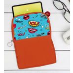 BK Gift Pop Art Tasarımlı Taşınabilir Koruyucu Tablet Kılıfı & Organizer Çanta - Turuncu-6