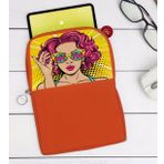 BK Gift Pop Art Tasarımlı Taşınabilir Koruyucu Tablet Kılıfı & Organizer Çanta - Turuncu-7
