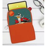 BK Gift Pop Art Tasarımlı Taşınabilir Koruyucu Tablet Kılıfı & Organizer Çanta - Turuncu-8