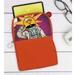 BK Gift Pop Art Tasarımlı Taşınabilir Koruyucu Tablet Kılıfı & Organizer Çanta - Turuncu-9