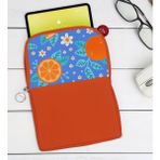 BK Gift Portakal Tasarımlı Taşınabilir Koruyucu Tablet Kılıfı & Organizer Çanta - Turuncu-1