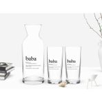 Bk Gift Renkli Baskılı Baba Tasarımlı Ikili Rakı Bardağı ve Karaf Hediye Seti-1