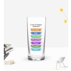 BK Gift Renkli Baskılı P İle Başlayan Günlerde İçerim Tasarımlı Rakı Bardağı-1