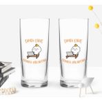 Bk Gift Renkli Baskılı Şimdi Çalış Sonra Ağlarsın Tasarımlı İkili Rakı Bardağı Seti-1