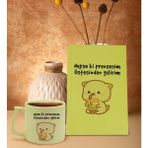 Bk Gift Sarı Sert Kapaklı Defter ve Middle Kupa Seti, Arkadaşa Hediye, Yeni Iş Hediyesi, Doğum Günü Hediyesi-11
