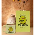Bk Gift Sarı Sert Kapaklı Defter ve Middle Kupa Seti, Arkadaşa Hediye, Yeni Iş Hediyesi, Doğum Günü Hediyesi-14