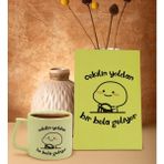 Bk Gift Sarı Sert Kapaklı Defter ve Middle Kupa Seti, Arkadaşa Hediye, Yeni Iş Hediyesi, Doğum Günü Hediyesi-4