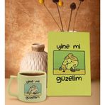 Bk Gift Sarı Sert Kapaklı Defter ve Middle Kupa Seti, Arkadaşa Hediye, Yeni Iş Hediyesi, Doğum Günü Hediyesi-6