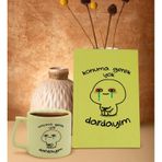 Bk Gift Sarı Sert Kapaklı Defter ve Middle Kupa Seti, Arkadaşa Hediye, Yeni Iş Hediyesi, Doğum Günü Hediyesi-7