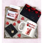 Bk Gift Sevgiliye Özel Hediye Seti-7, Sevgililer Günü Hediyesi, Yıl Dönümü Hediyesi, Nutella 400GR., Doğum Günü Hediyesi