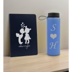 Bk Gift Sevgiliye Özel Isimli Lacivert Defter ve Mavi Cam Matara Hediye Seti-11, Sevgiliye Hediye, Sevgililer Günü, Yeni Iş Hediyesi