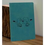 Bk Gift Sevgiliye Özel Isimli Turkuaz Defter ve Cam Matara Hediye Seti 8