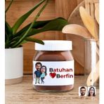 BK Gift Sevgiliye Özel İsimli ve Karikatürlü Nutella 400gr., Sevgiliye Hediye, Sevgililer Günü Hediye, Doğum Günü Hediyesi-4