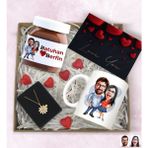 Bk Gift Sevgiliye Özel Karikatürlü Hediye Seti-5, Sevgililer Günü Hediyesi, Yıl Dönümü Hediyesi, Nutella 400GR., Doğum Günü Hediyesi