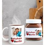 Bk Gift Sevgiliye Özel Kupa Ve Nutella 400gr. Hediye Seti, Sevgiliye Hediye, Sevgililer Günü Hediye, Doğum Günü Hediyesi - Beyaz