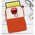 BK Gift Sevimli Canavar Tasarımlı Taşınabilir Koruyucu Tablet Kılıfı & Organizer Çanta - Turuncu-1