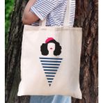 Bk Gift Sevimli Kedi ve Kuş Bez Çanta, Baskılı Omuz Çantası, Alışveriş Çantası, Arkadaşa Hediye