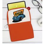 BK Gift Street Racer Tasarımlı Taşınabilir Koruyucu Tablet Kılıfı & Organizer Çanta - Turuncu-1