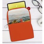 BK Gift Suluboya Tasarımlı Taşınabilir Koruyucu Tablet Kılıfı & Organizer Çanta - Turuncu-1