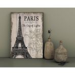 Bk Gift Vintage Paris Eiffel Tower Tasarımlı Kanvas Tablo 30X50CM-1 - Renkli