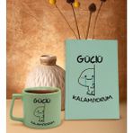 Bk Gift Yeşil Sert Kapaklı Defter ve Middle Kupa Seti, Arkadaşa Hediye, Yeni Iş Hediyesi, Doğum Günü Hediyesi-2