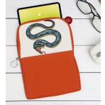 BK Gift Yılan Tasarımlı Taşınabilir Koruyucu Tablet Kılıfı & Organizer Çanta - Turuncu-1