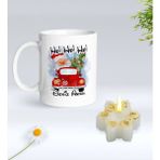 BK Gift Yılbaşı Hediyesi Bk Gift Kişiye Özel Yeni Yıl Tasarımlı Beyaz Kupa Bardak ve Kokulu Kar Tanesi Mum Hediye Seti-2, Sevgiliye Hediye, Arkadaşa Hediye