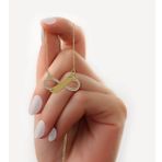 BK Gift Zirkon Taşlı Gold Sonsuzluk Kolye