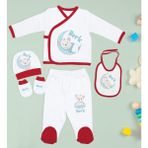 Bk Kids Kişiye Özel Kırmızı Yeni Doğan Hastane Çıkışı, Anneye Hediye, Isimli Papatya Kolye, 9 Parça Bebek Hediye Seti-3 - Renkli