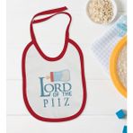 Bk Kids Lord Of The Piiz Tasarımlı Kırmızı Bebek Mama Önlüğü-1 - 0 - 2 Yaş - Beyaz