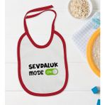 BK Kids Sevdaluk Tasarımlı Kırmızı Bebek Mama Önlüğü