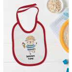 Bk Kids Summer Time Tasarımlı Kırmızı Bebek Mama Önlüğü-1 - 0 - 2 Yaş - Beyaz