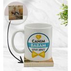 BK Kişiye Özel - 1 Canım Babam Tasarımlı Beyaz Kupa Bardak