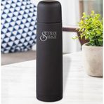 BK Kişiye Özel 5750 Siyah Deri Çantalı 750 ml Termos