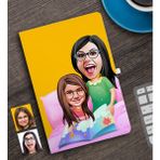 BK Kişiye Özel Anne Kız Karikatürlü Defter-3