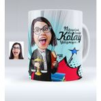 BK Kişiye Özel Bayan Avukat 2 Karikatürlü Beyaz Kupa Bardak