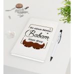 BK Kişiye Özel Bu Adam Benim Babam Tasarımlı 9X14CM Beyaz Defter ve Kalem Seti - Model 1