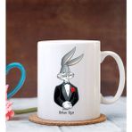 BK Kişiye Özel Bugs Bunny Tasarımlı Beyaz Kupa Bardak