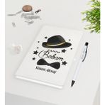 BK Kişiye Özel Canım Babam Tasarımlı 9X14CM Beyaz Defter ve Kalem Seti - Model 3