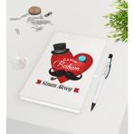 BK Kişiye Özel Canım Babam Tasarımlı 9X14CM Beyaz Defter ve Kalem Seti - Model 4