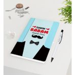 BK Kişiye Özel Canım Babam Tasarımlı Beyaz Defter Kalem Seti - Model 5