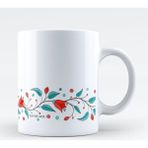BK Kişiye Özel Çiçek Motif Tasarımlı Kupa Bardak