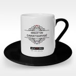 BK Kişiye Özel Damat Kahvesi Tasarımlı Siyah Türk Kahvesi Fincanı - 6