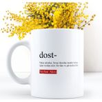 BK Kişiye Özel Dost Beyaz Kupa Bardak
